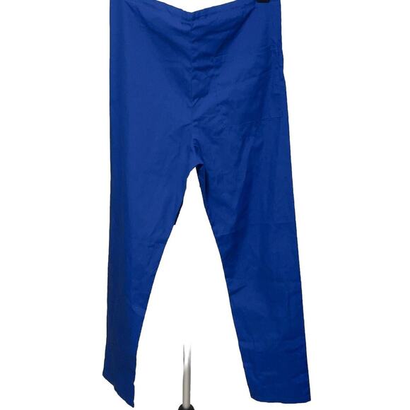 Scrubaid Women's Blue Elastic &Drawstring Four Way Stretch Scrub Pants Size XS - Picture 3 of 3